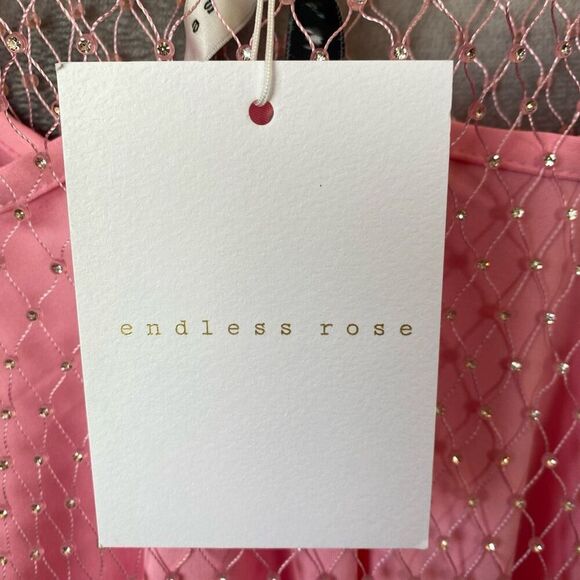 Endless Rose Embellished Mesh Overlay: Size Large NWT - Picture 10 of 11
